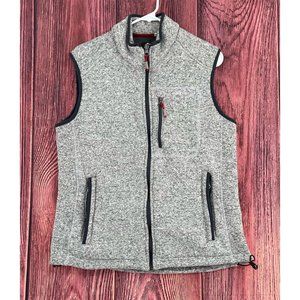 Orvis Full Zip Fleece Vest Men's Size Large Gray 3 Zip Pockets Embroidered